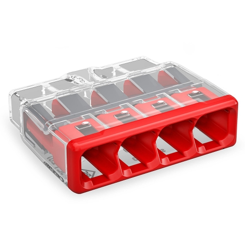 wago-2773-404-transparent-4-pole-push-wire-compact-connector-with-red-cover-for-junction-boxes-pack-size-100-32a-450v-075mm-4mm